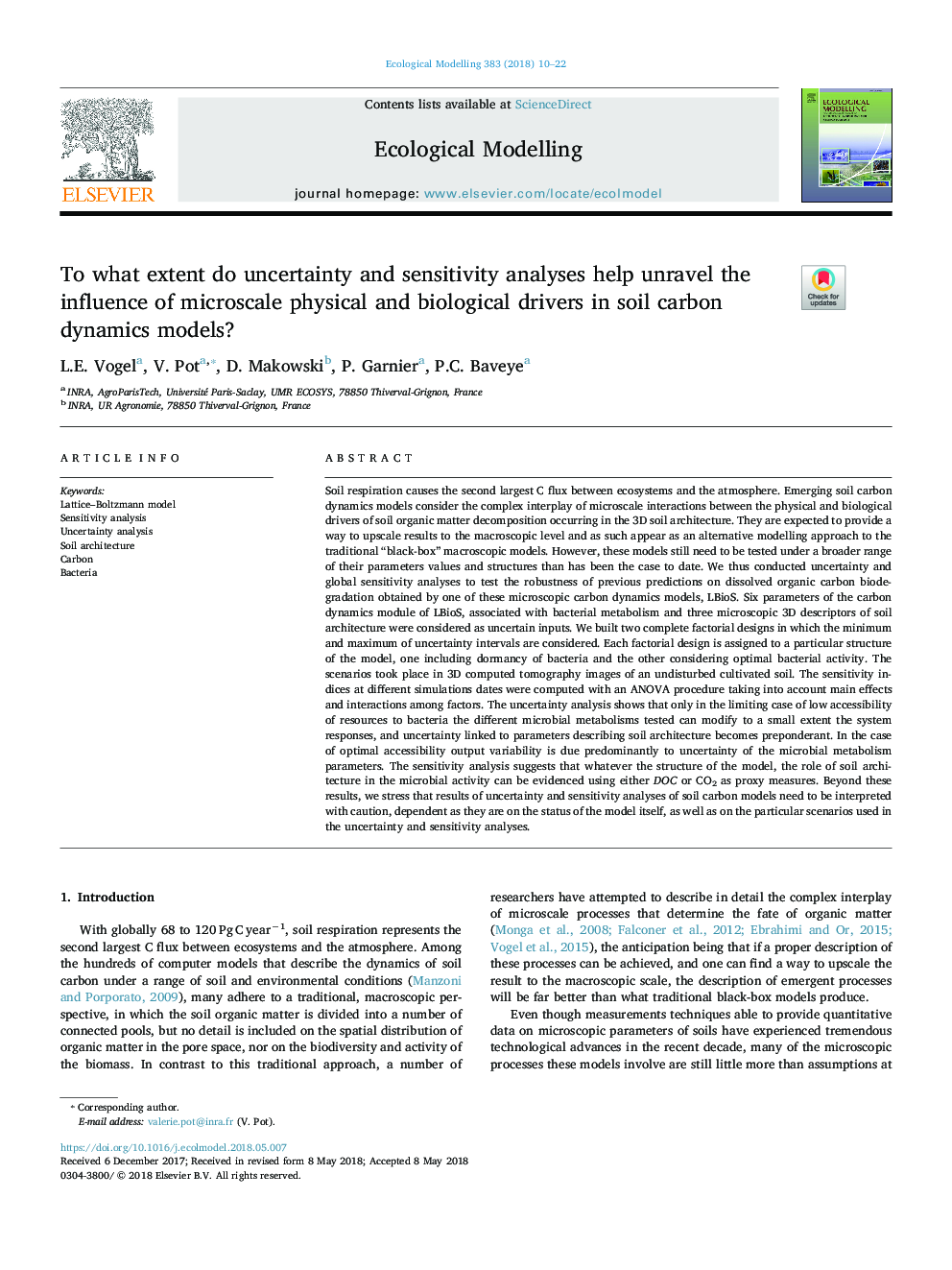 To what extent do uncertainty and sensitivity analyses help unravel the influence of microscale physical and biological drivers in soil carbon dynamics models?