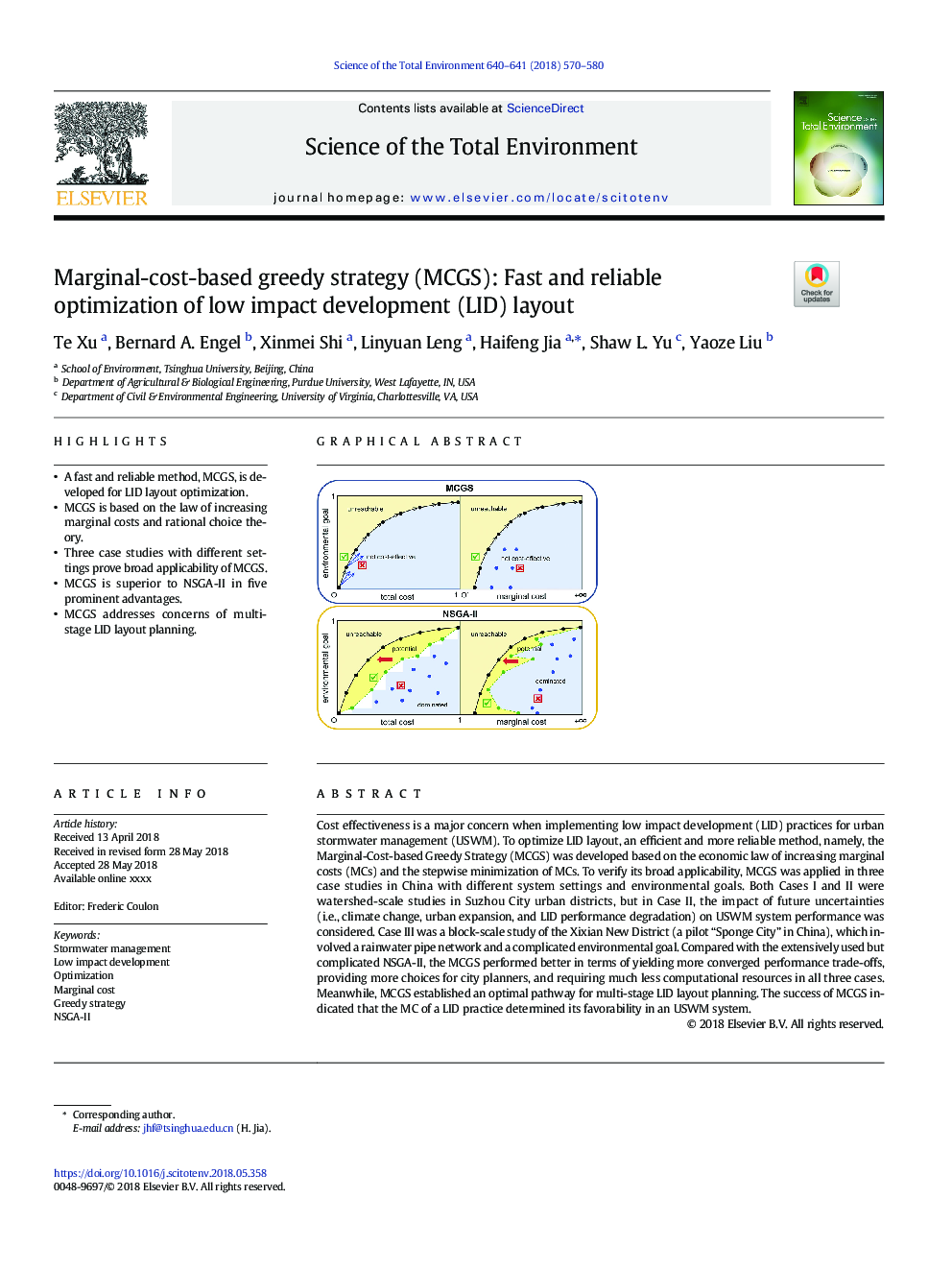 Marginal-cost-based greedy strategy (MCGS): Fast and reliable optimization of low impact development (LID) layout