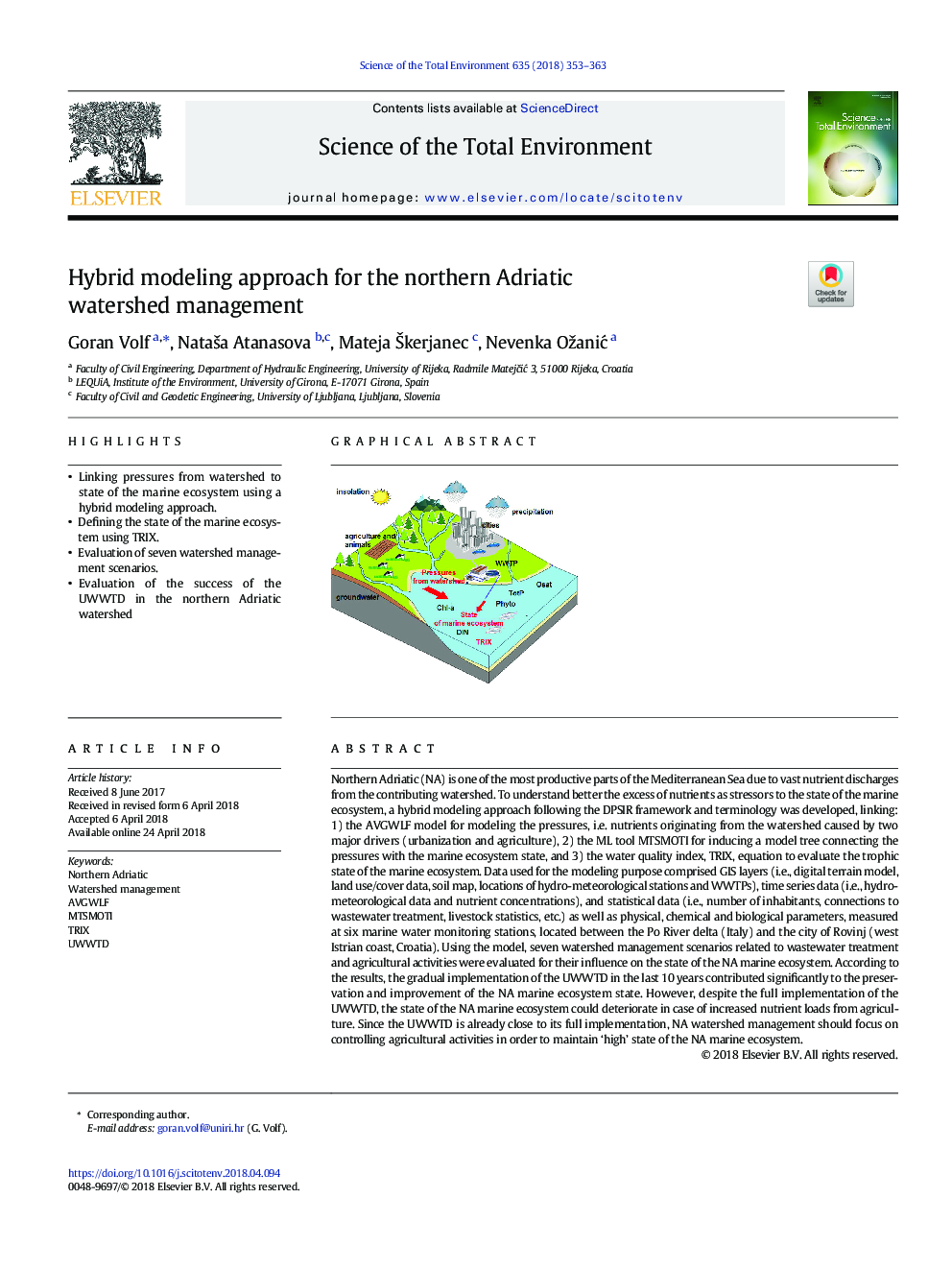 رویکرد مدل سازی ترکیبی برای مدیریت حوضه آفریقای شمالی 