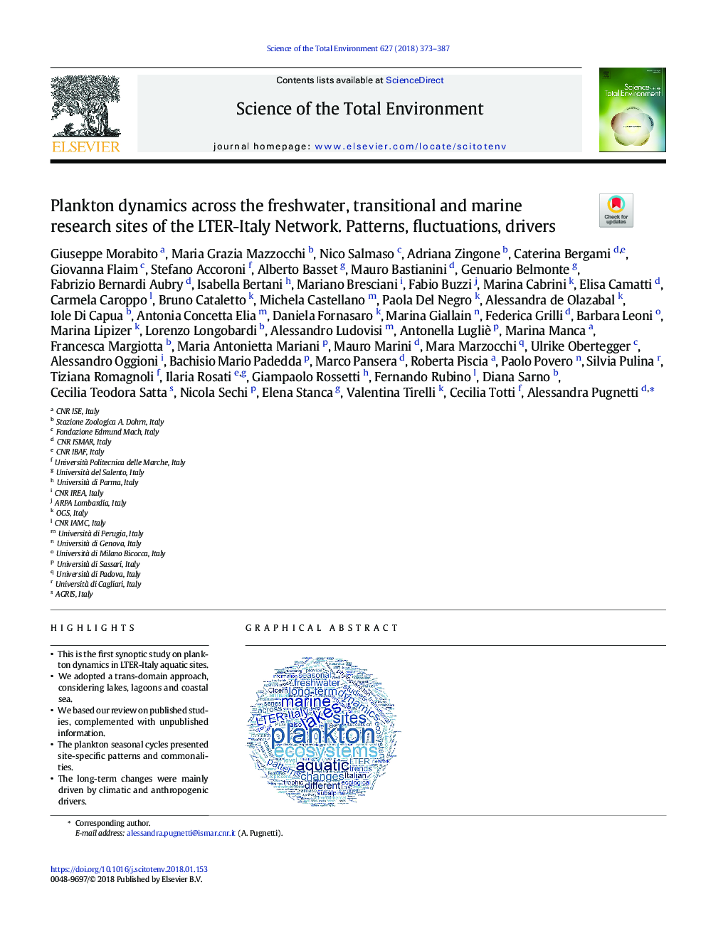 Plankton dynamics across the freshwater, transitional and marine research sites of the LTER-Italy Network. Patterns, fluctuations, drivers