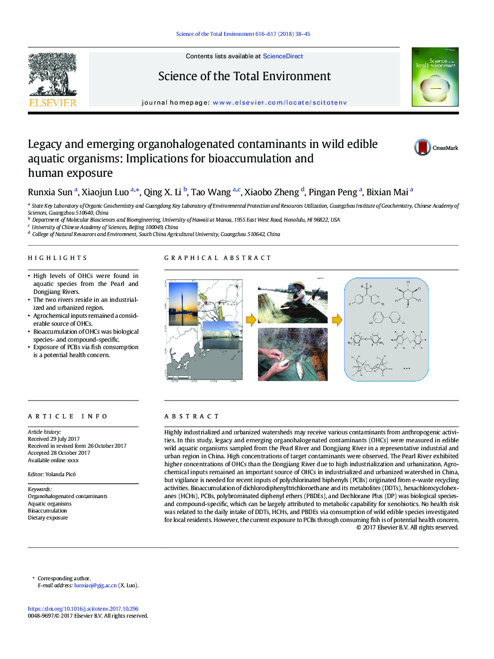 Legacy and emerging organohalogenated contaminants in wild edible aquatic organisms: Implications for bioaccumulation and human exposure