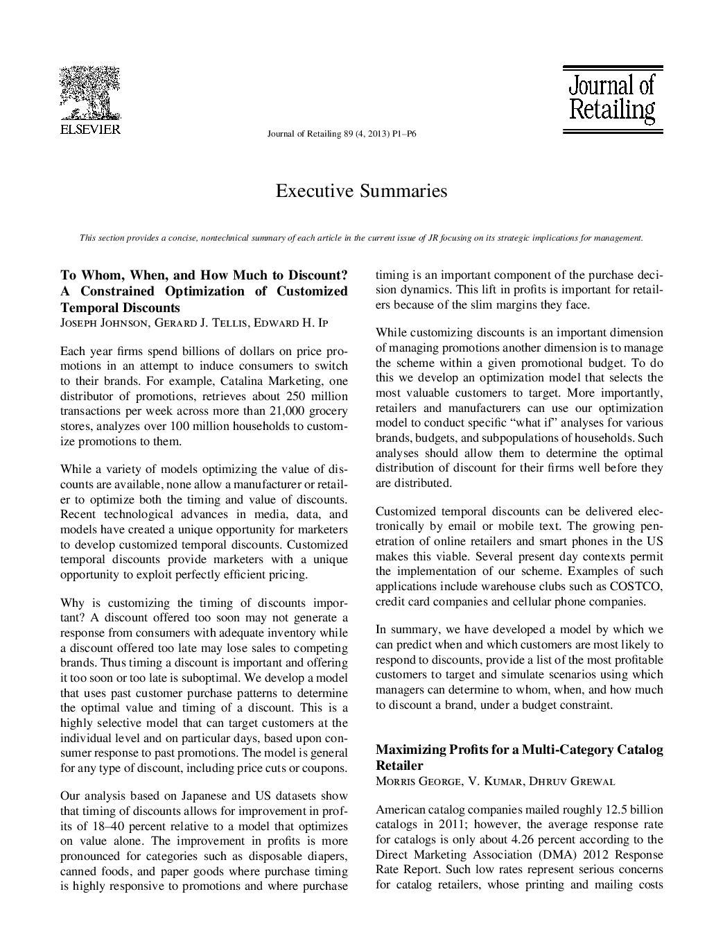 Executive Summaries