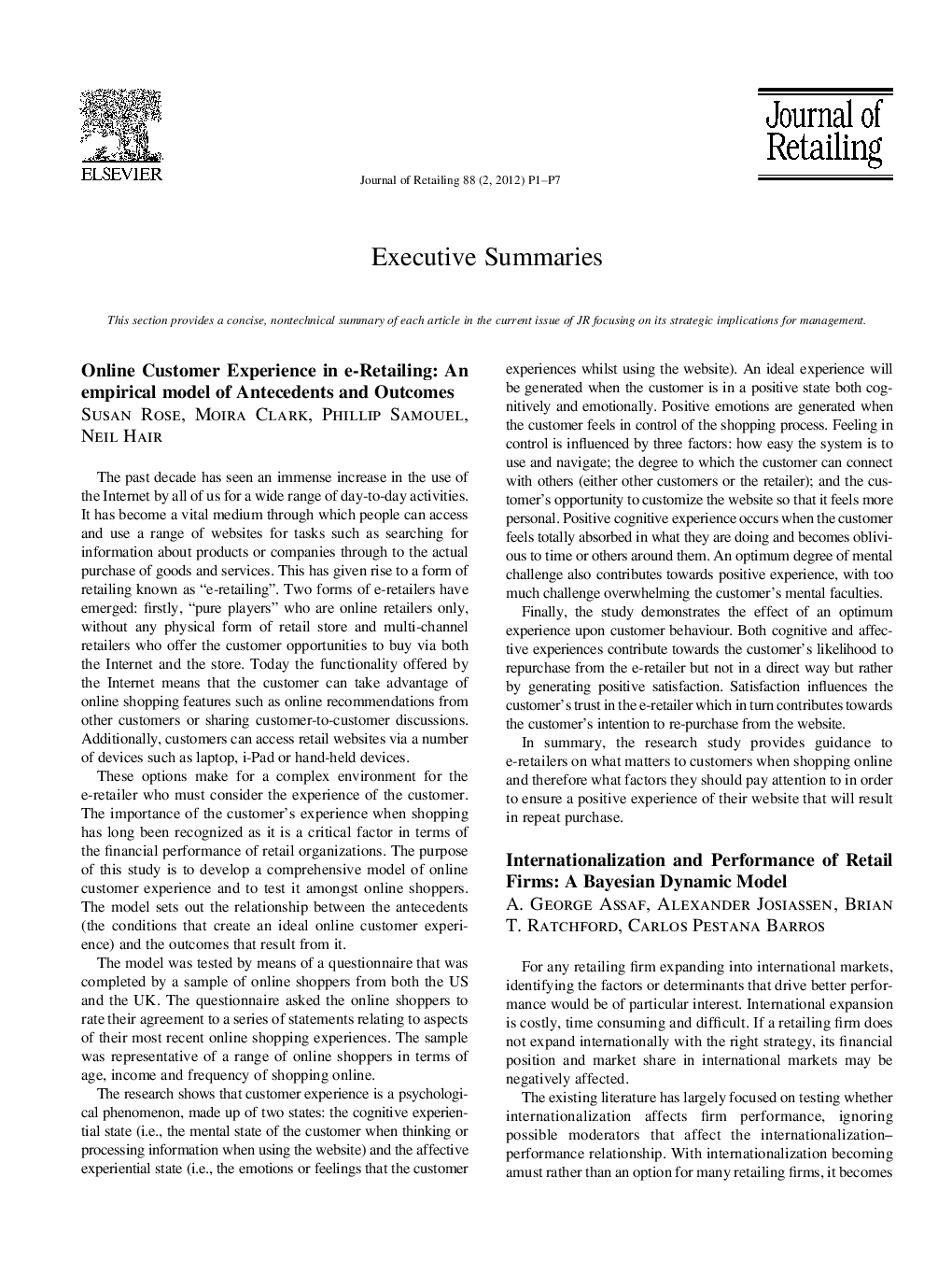 Executive Summaries