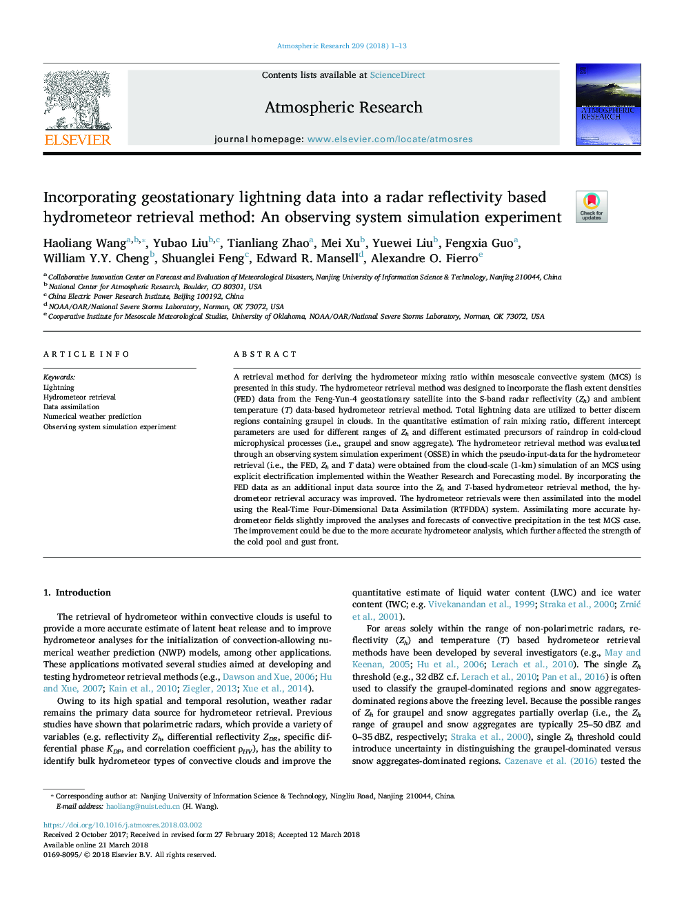 Incorporating geostationary lightning data into a radar reflectivity based hydrometeor retrieval method: An observing system simulation experiment