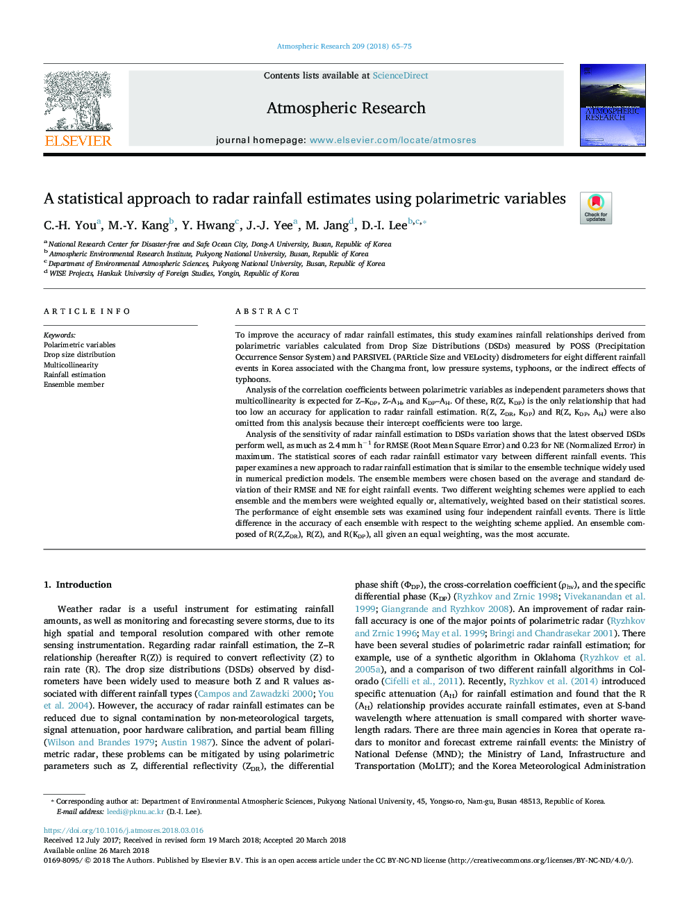 A statistical approach to radar rainfall estimates using polarimetric variables