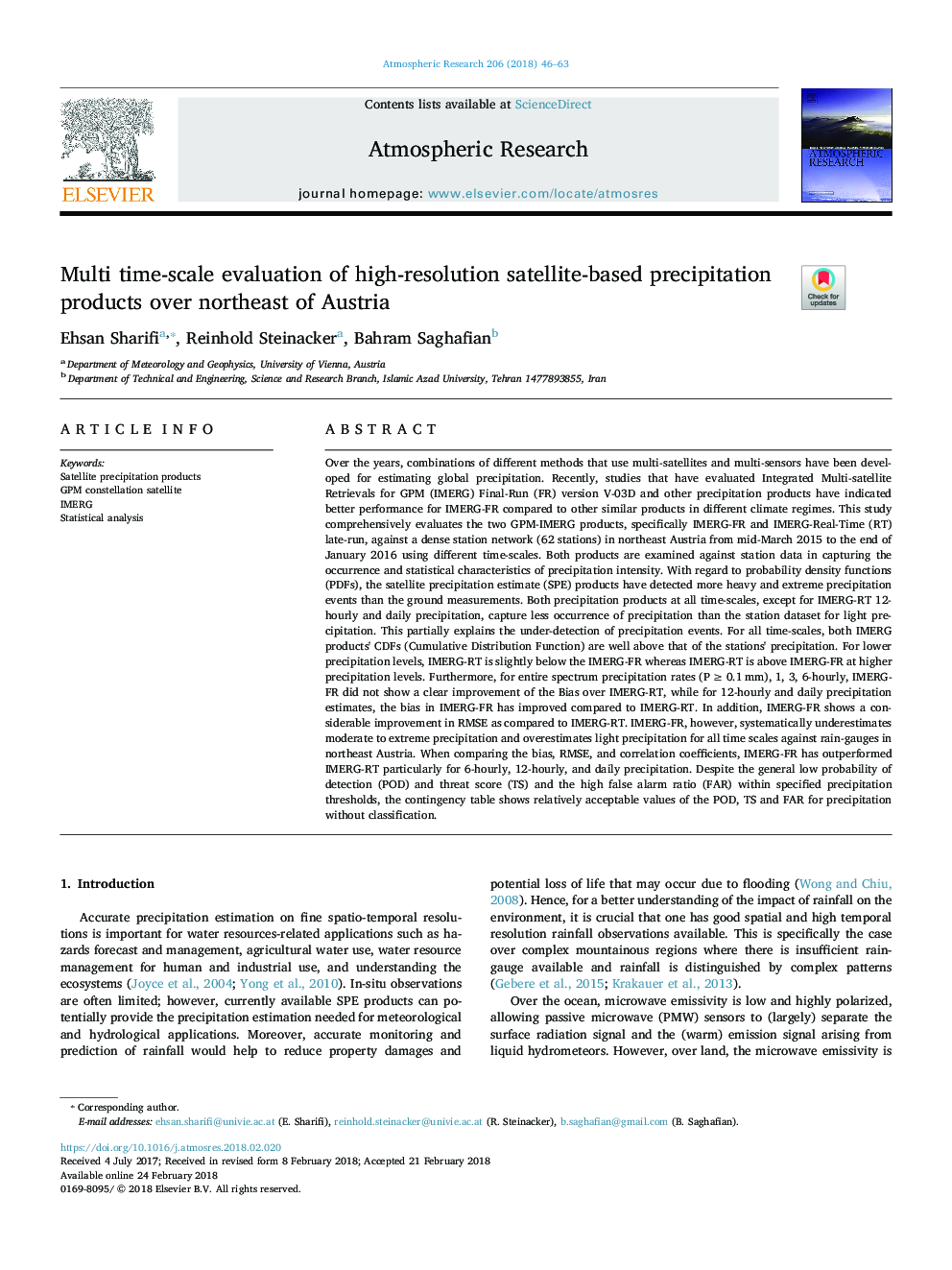 Multi time-scale evaluation of high-resolution satellite-based precipitation products over northeast of Austria