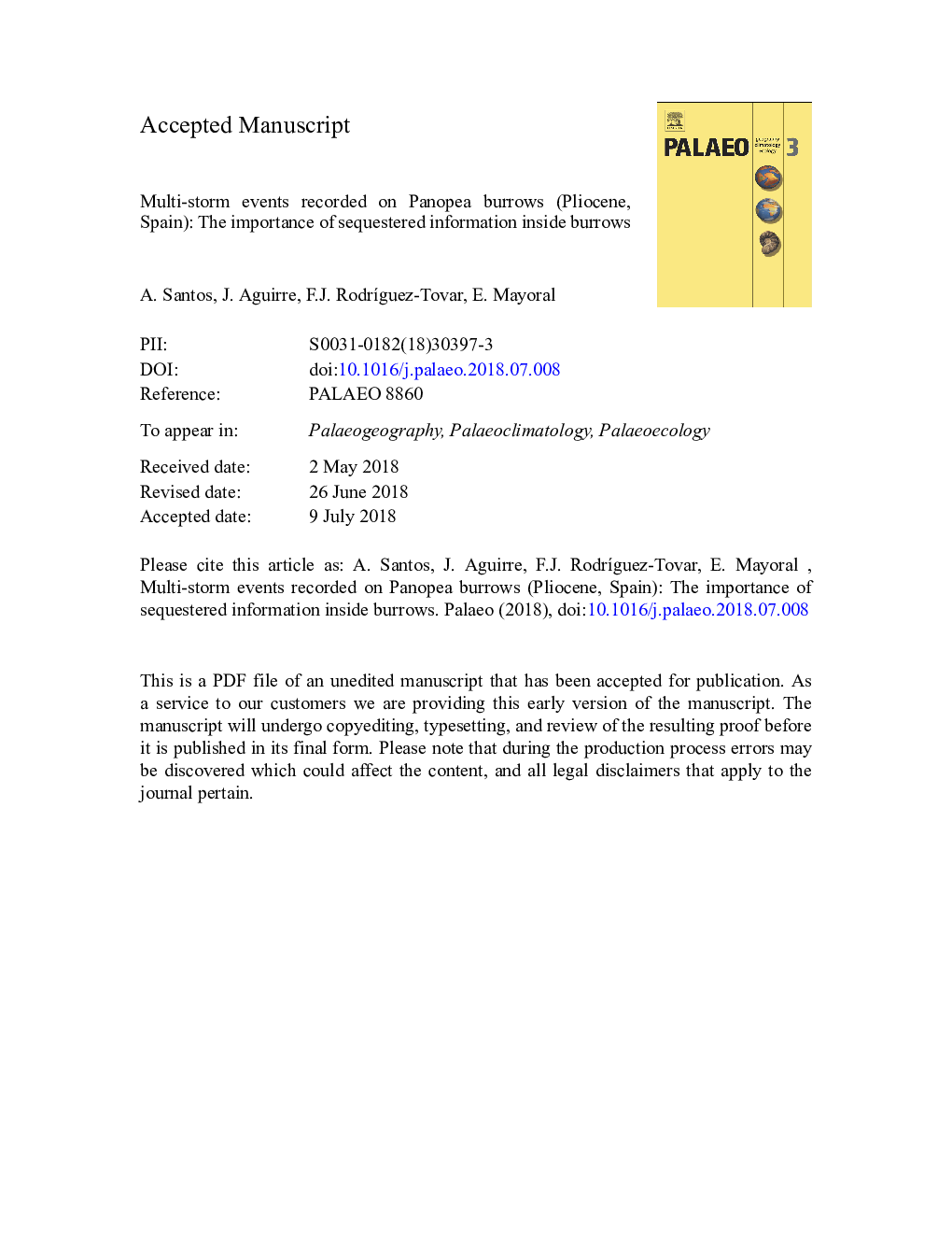 Multi-storm events recorded on Panopea burrows (Pliocene, Spain): The importance of sequestered information inside burrows