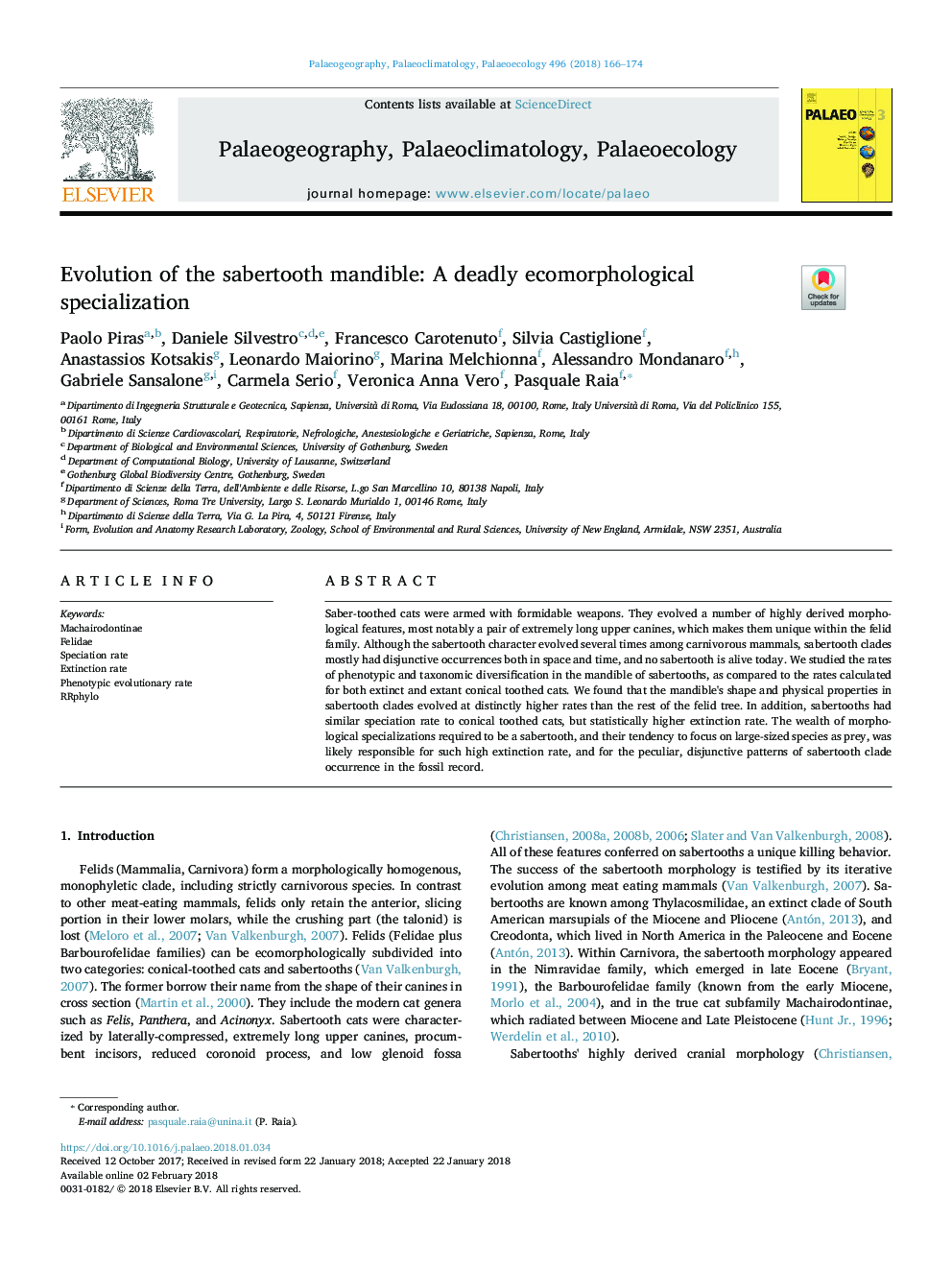 Evolution of the sabertooth mandible: A deadly ecomorphological specialization