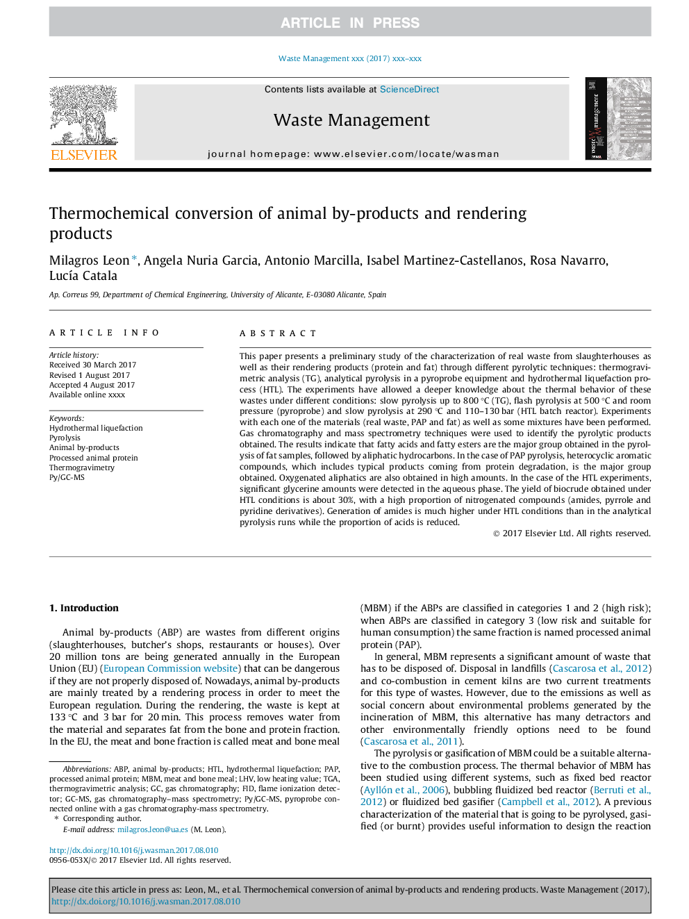 Thermochemical conversion of animal by-products and rendering products