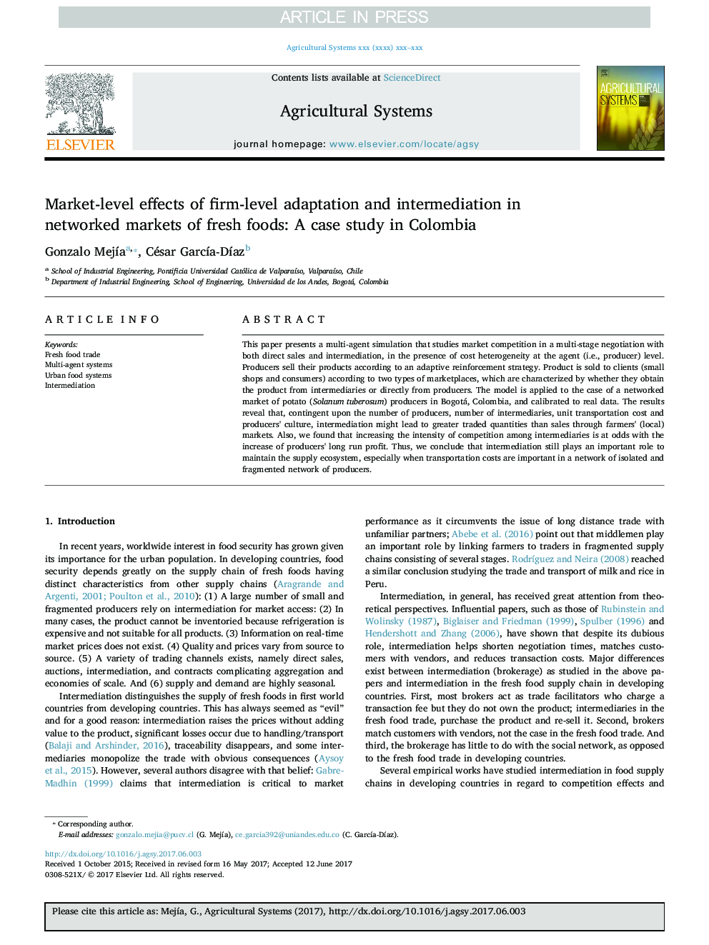 اثرات سطح در سطح سازمانی و میانجیگری در سطح شرکت در بازارهای شبکه های غذایی تازه: مطالعه موردی در 