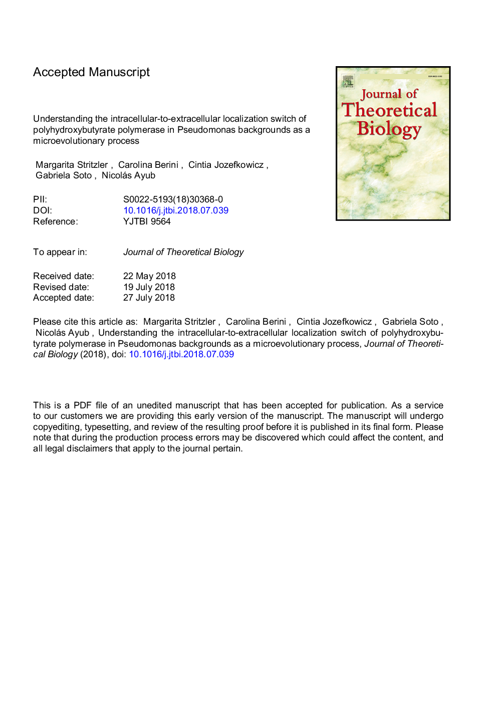 Understanding the intracellular-to-extracellular localization switch of polyhydroxybutyrate polymerase in pseudomonas backgrounds as a microevolutionary process