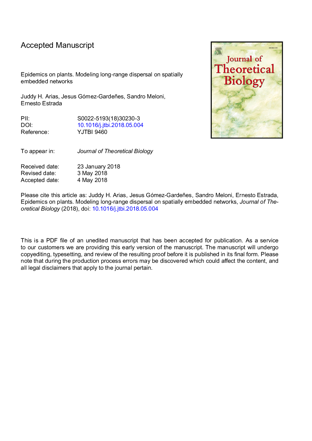 Epidemics on plants: Modeling long-range dispersal on spatially embedded networks