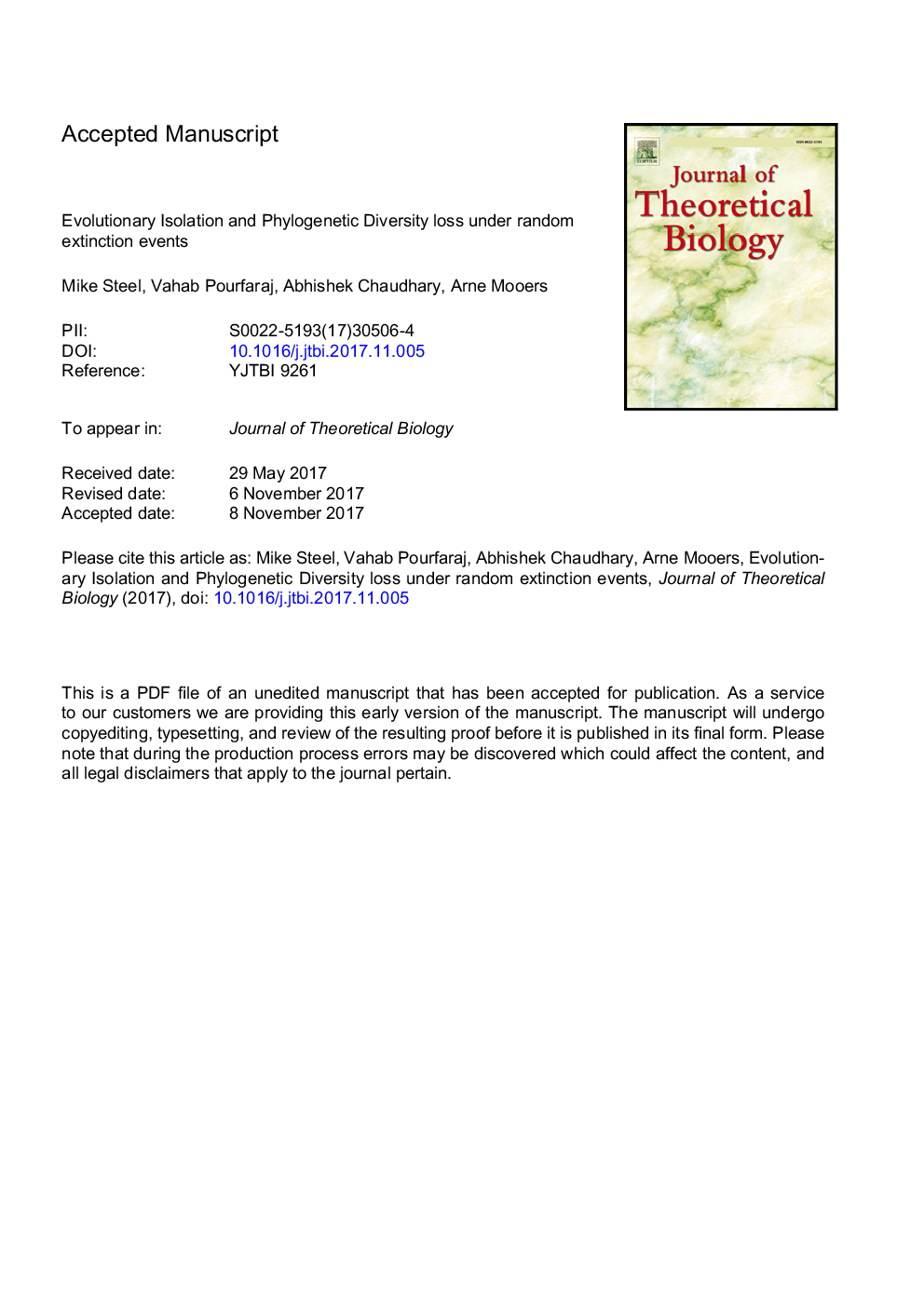 Evolutionary isolation and phylogenetic diversity loss under random extinction events