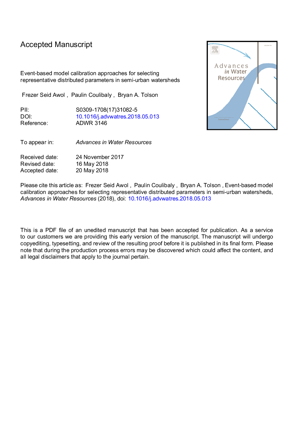 Event-based model calibration approaches for selecting representative distributed parameters in semi-urban watersheds