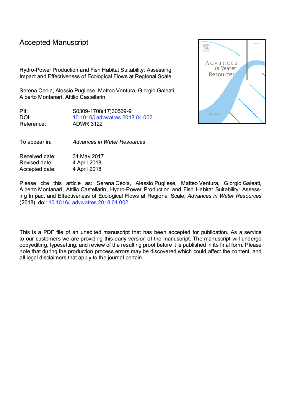 Hydro-power production and fish habitat suitability: Assessing impact and effectiveness of ecological flows at regional scale