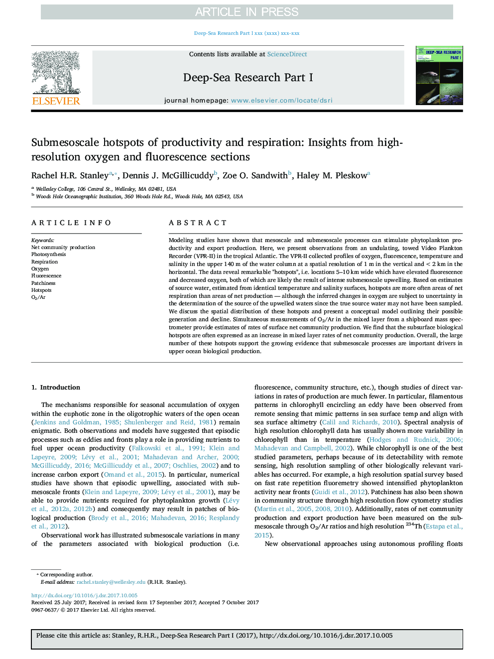 Submesoscale hotspots of productivity and respiration: Insights from high-resolution oxygen and fluorescence sections