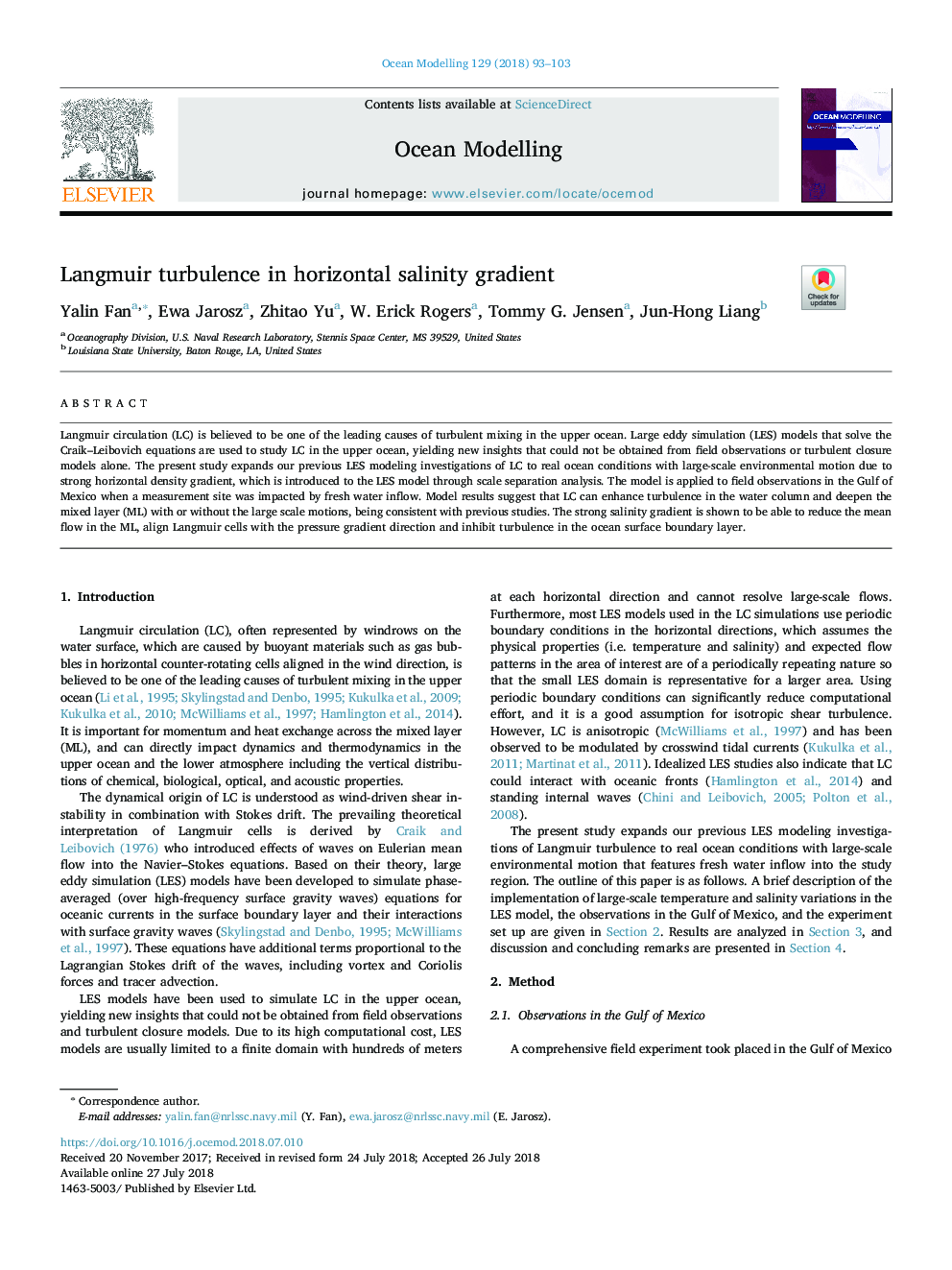 Langmuir turbulence in horizontal salinity gradient