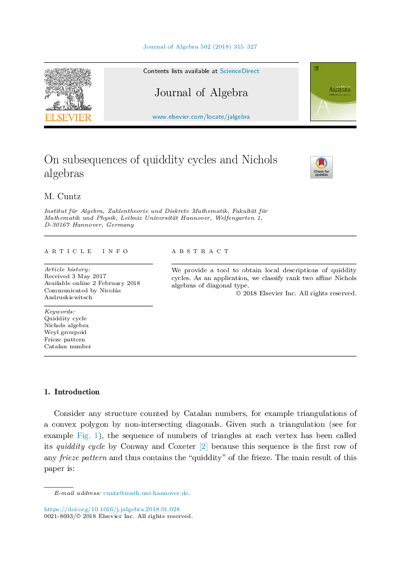 On subsequences of quiddity cycles and Nichols algebras