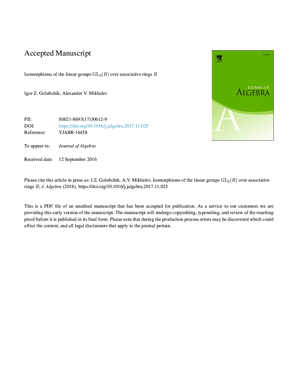 Isomorphisms of the linear groups GL2(R) over associative rings R