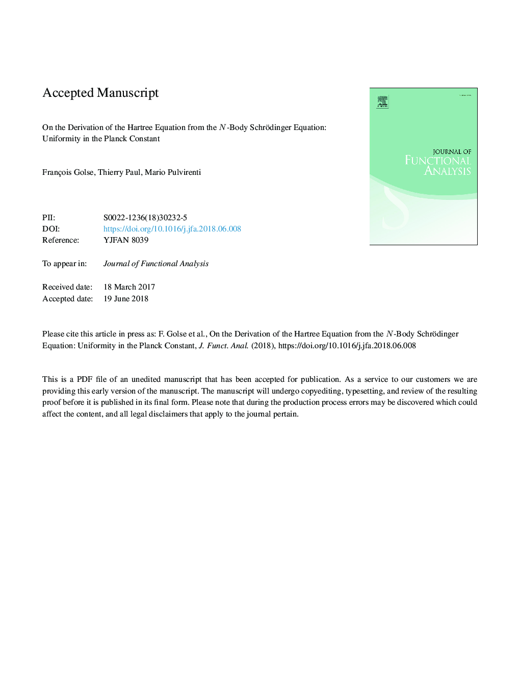 On the derivation of the Hartree equation from the N-body Schrödinger equation: Uniformity in the Planck constant