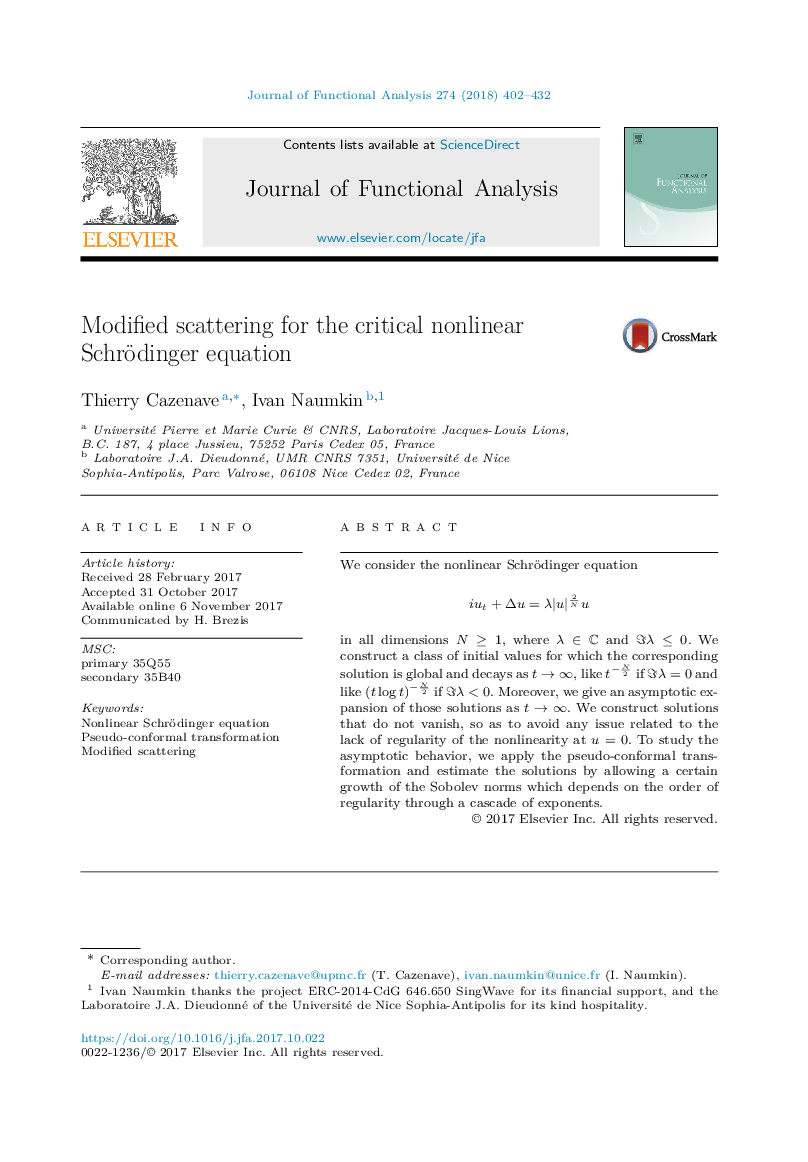 Modified scattering for the critical nonlinear Schrödinger equation