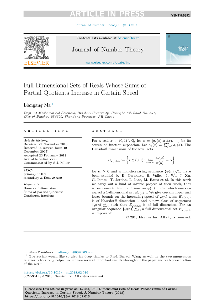 Full Dimensional Sets of Reals Whose Sums of Partial Quotients Increase in Certain Speed