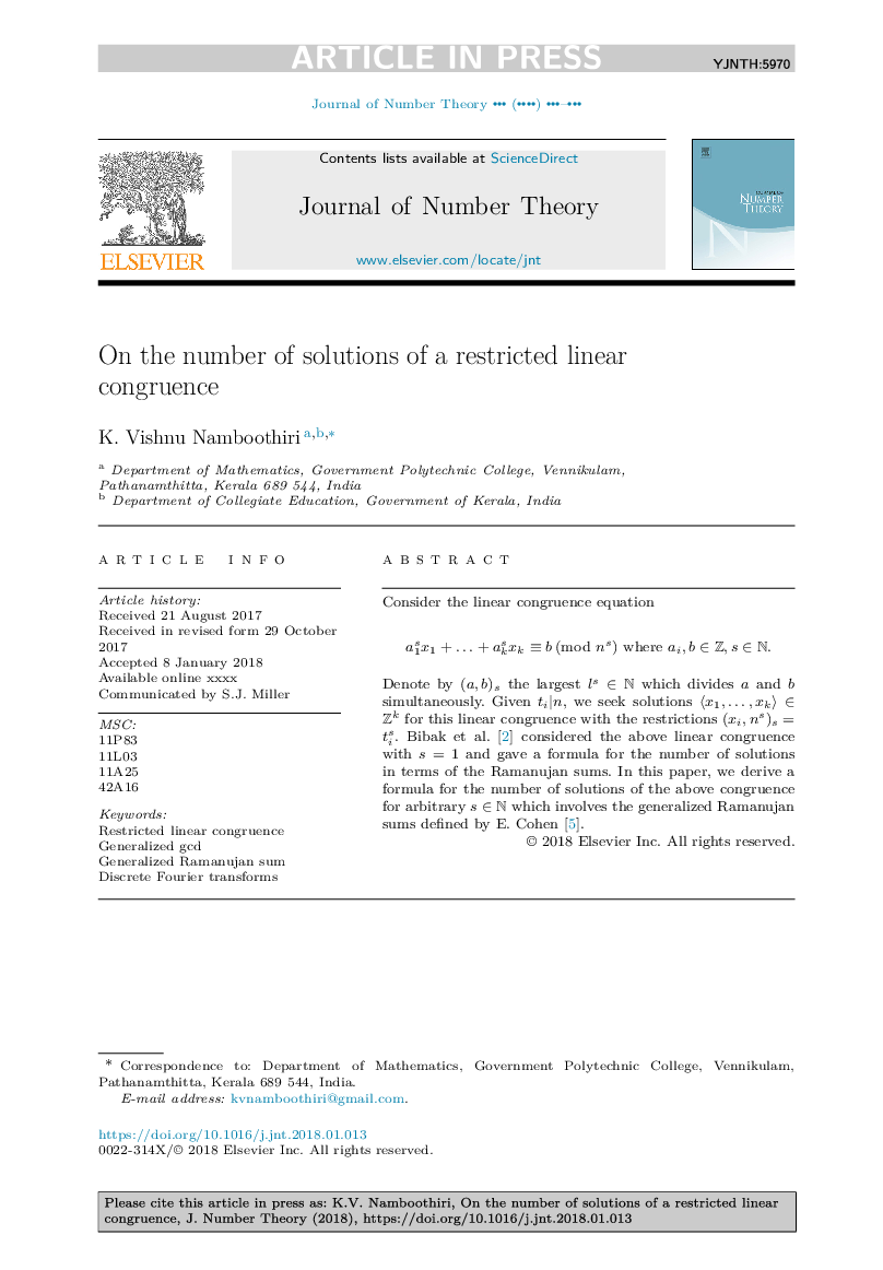 On the number of solutions of a restricted linear congruence