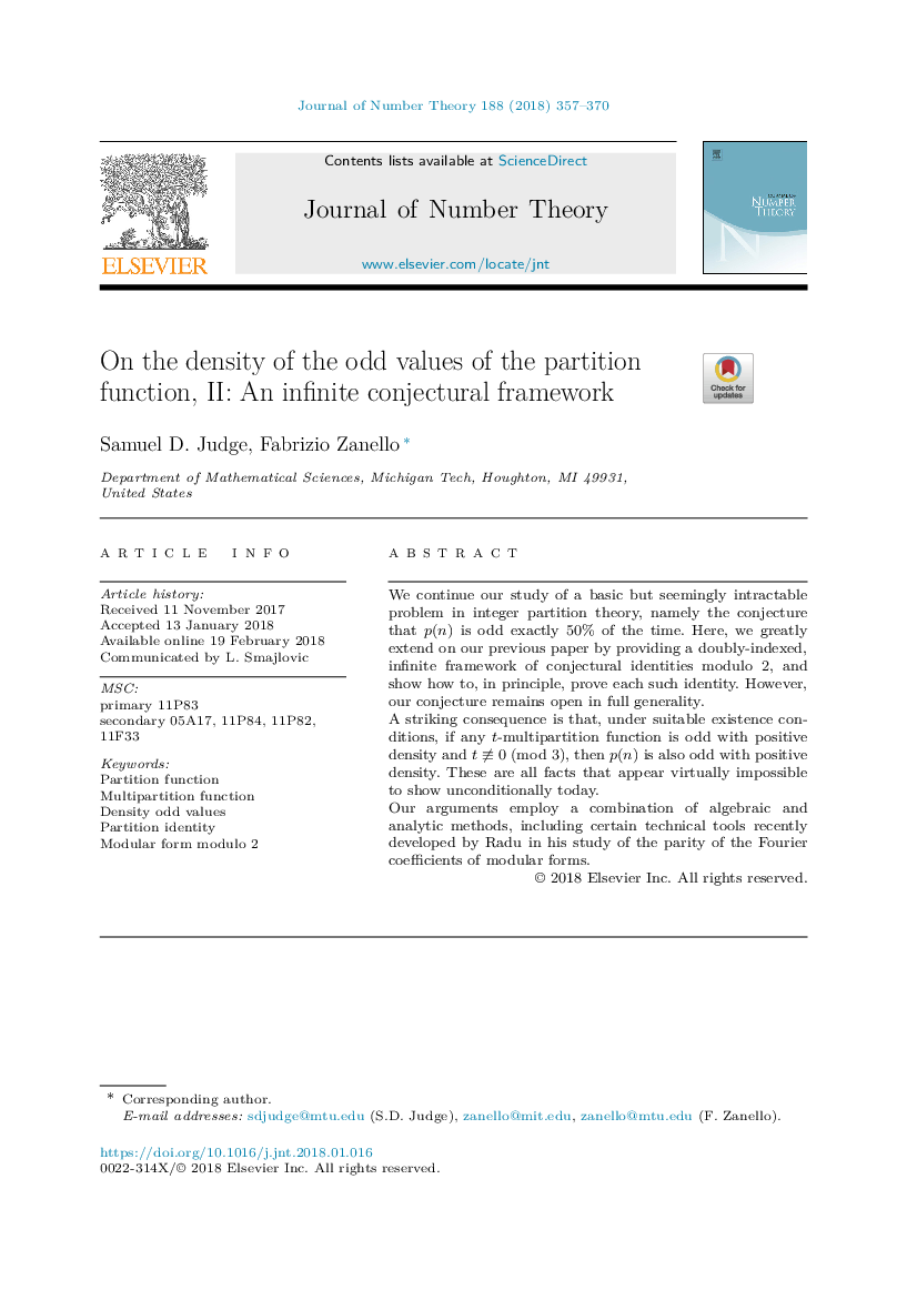 On the density of the odd values of the partition function, II: An infinite conjectural framework