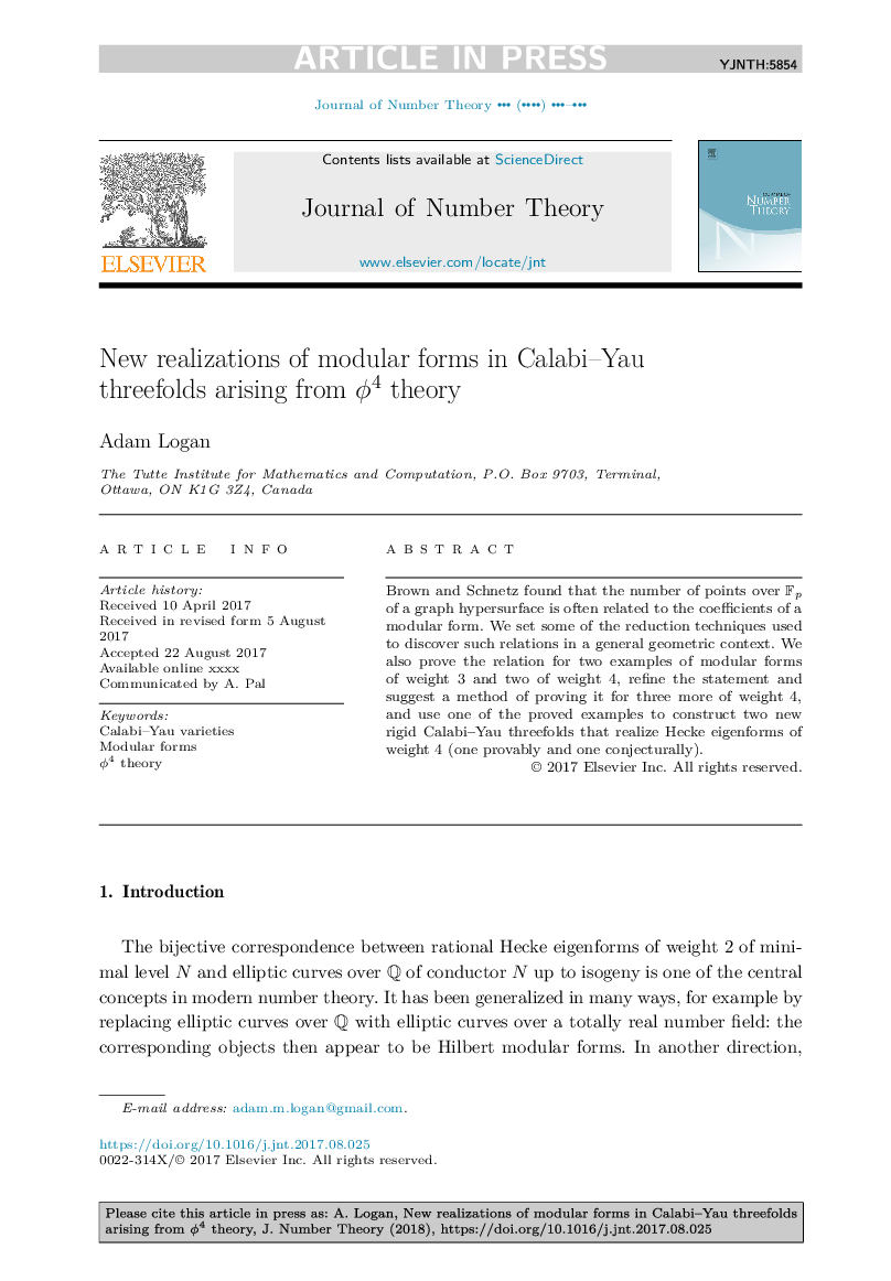 New realizations of modular forms in Calabi-Yau threefolds arising from Ï4 theory