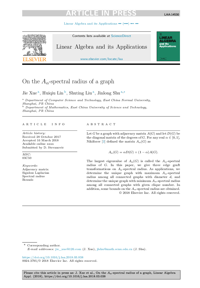 On the AÎ±-spectral radius of a graph