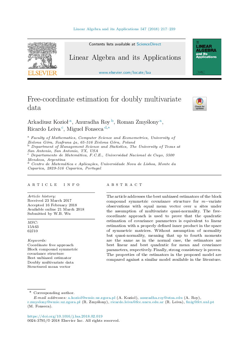 Free-coordinate estimation for doubly multivariate data