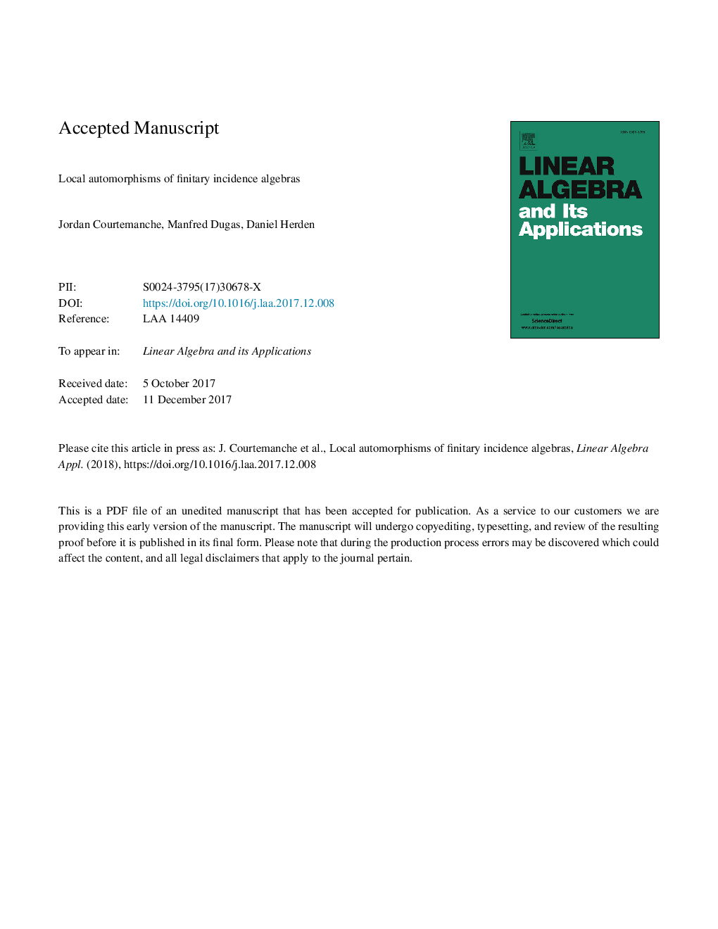 Local automorphisms of finitary incidence algebras