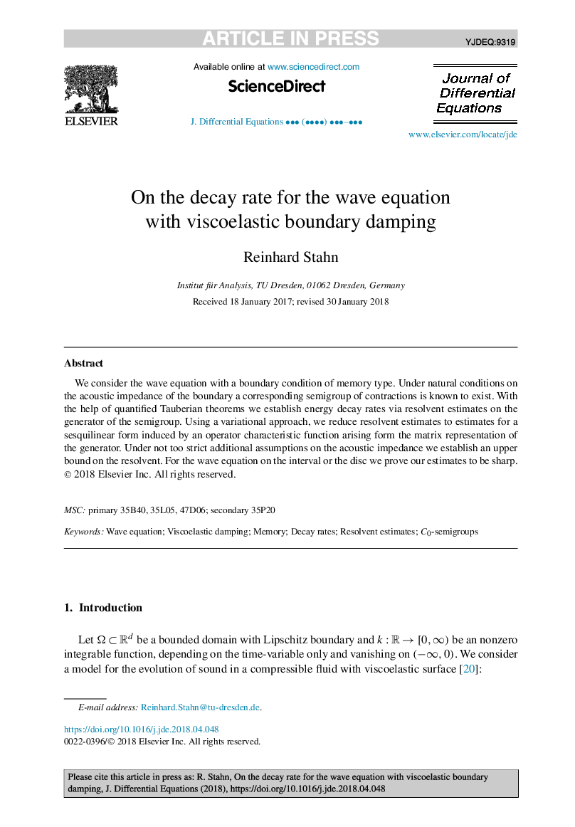 On the decay rate for the wave equation with viscoelastic boundary damping