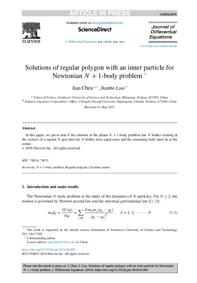 Solutions of regular polygon with an inner particle for Newtonian Nâ¯+â¯1-body problem