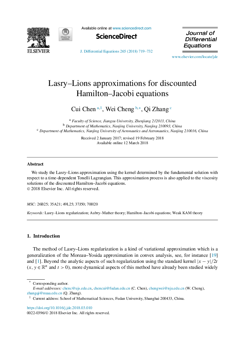 Lasry-Lions approximations for discounted Hamilton-Jacobi equations