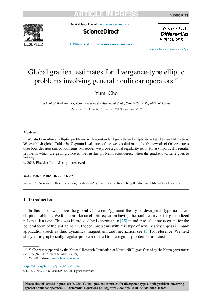 Global gradient estimates for divergence-type elliptic problems involving general nonlinear operators