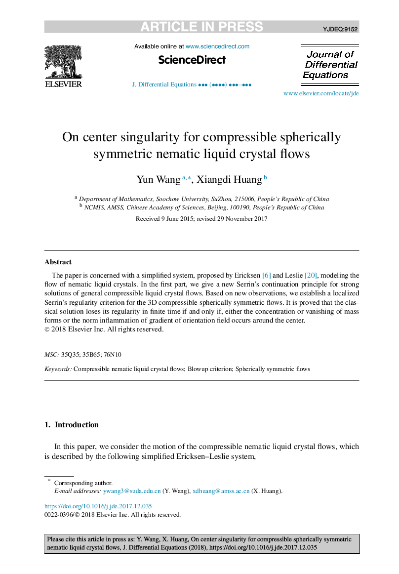 On center singularity for compressible spherically symmetric nematic liquid crystal flows