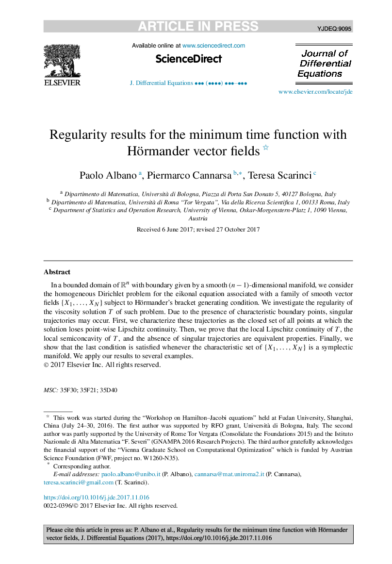 Regularity results for the minimum time function with Hörmander vector fields