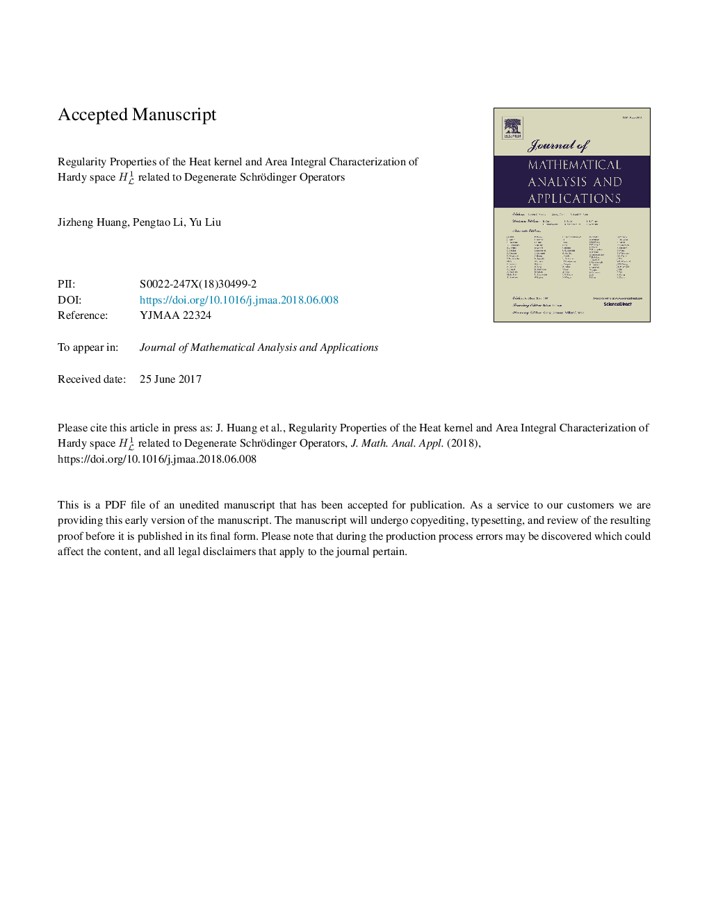 Regularity properties of the heat kernel and area integral characterization of Hardy space HL1 related to degenerate Schrödinger operators