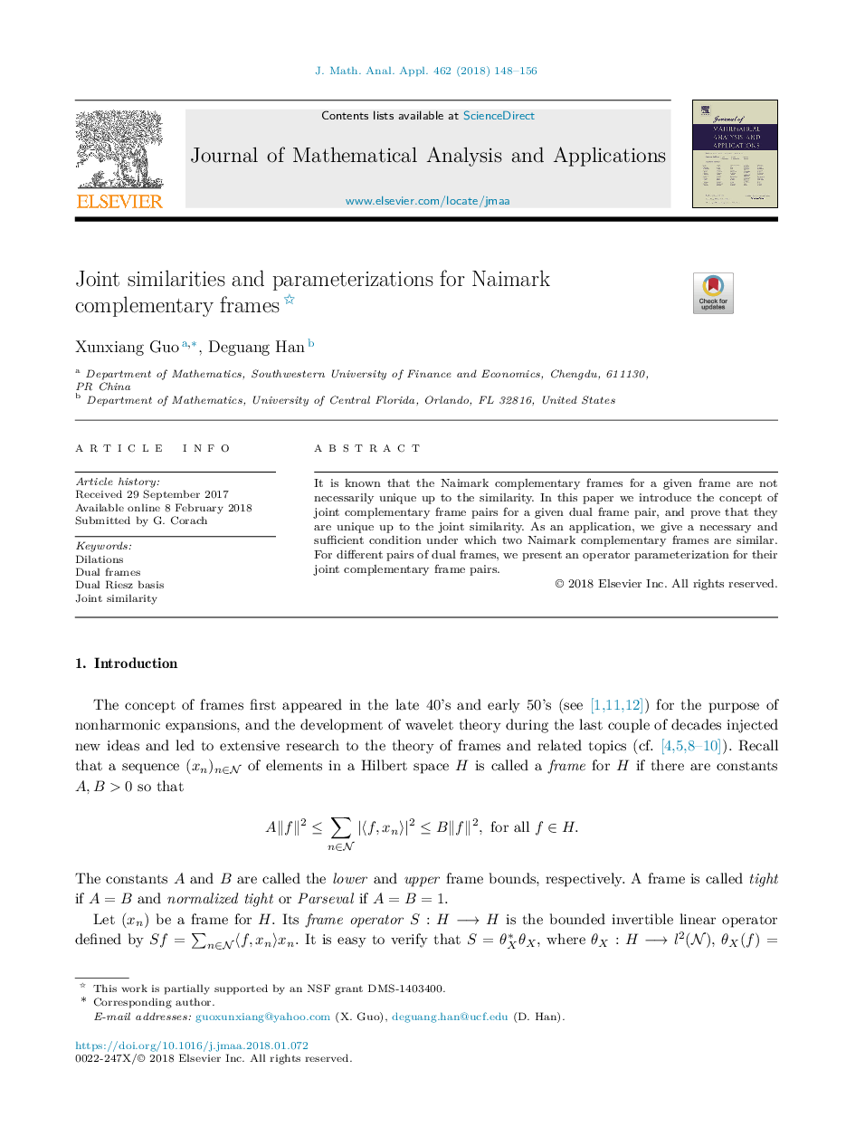 Joint similarities and parameterizations for Naimark complementary frames