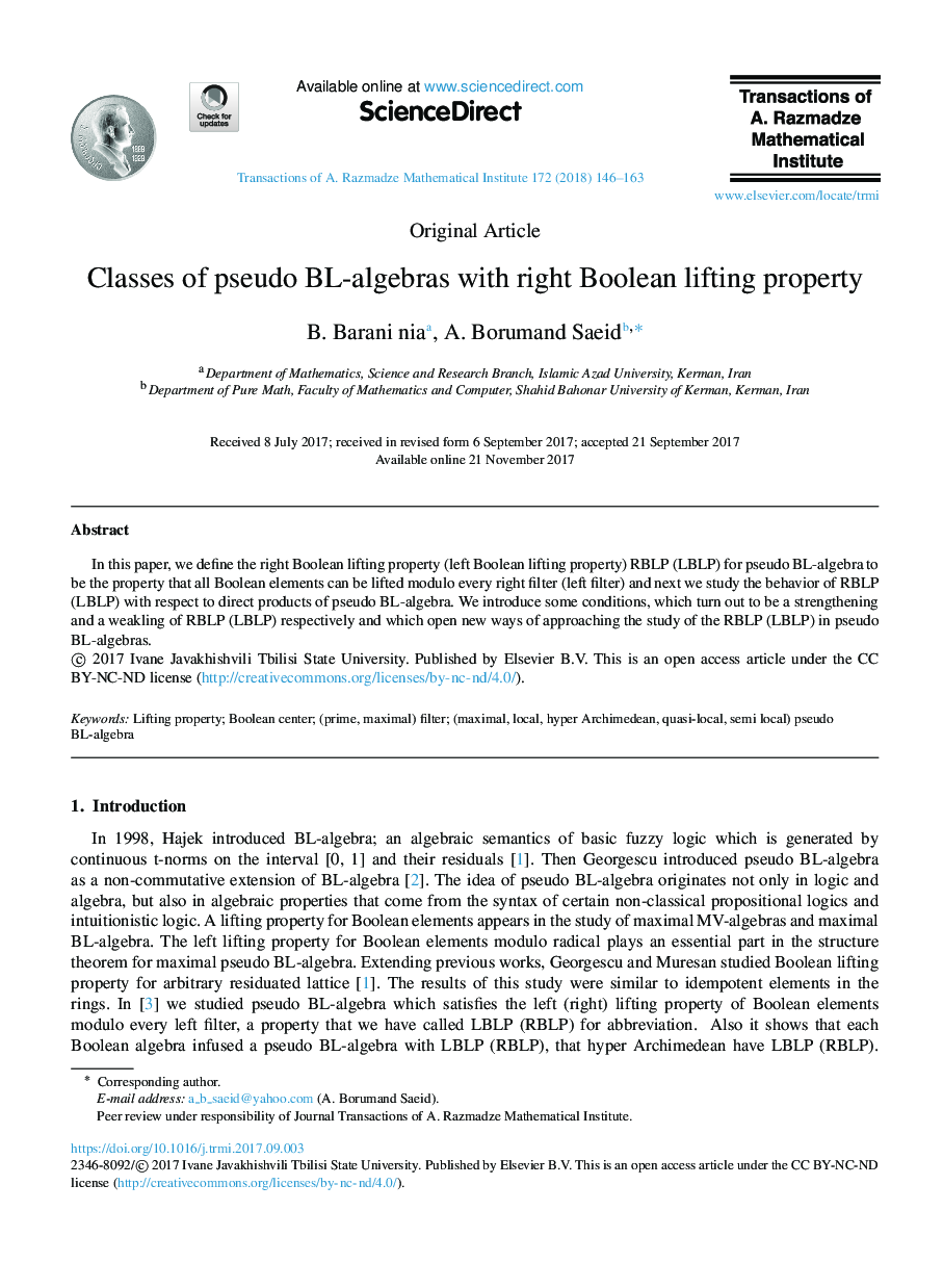 Classes of pseudo BL-algebras with right Boolean lifting property