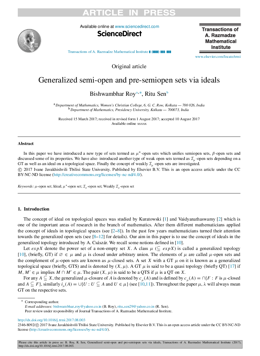 Generalized semi-open and pre-semiopen sets via ideals