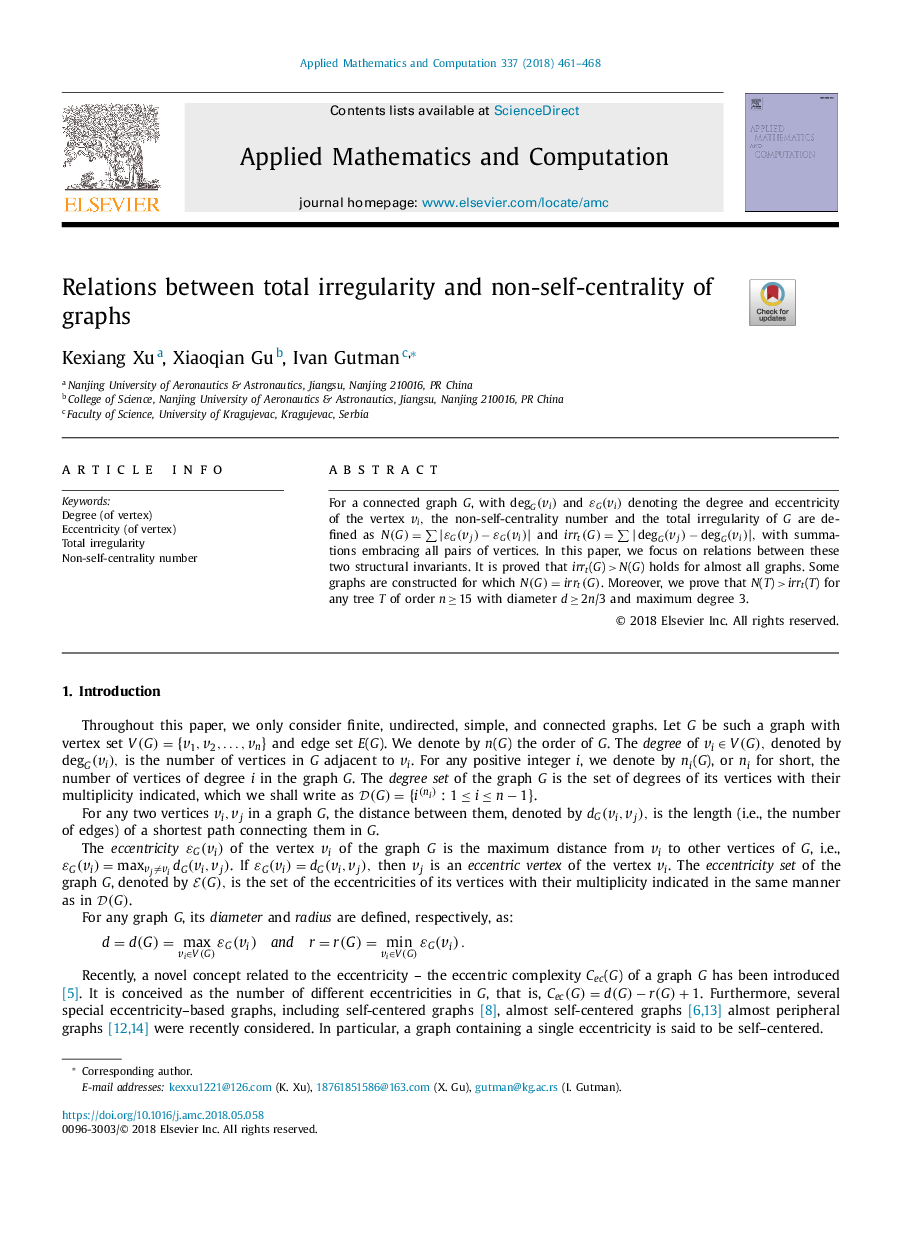 Relations between total irregularity and non-self-centrality of graphs