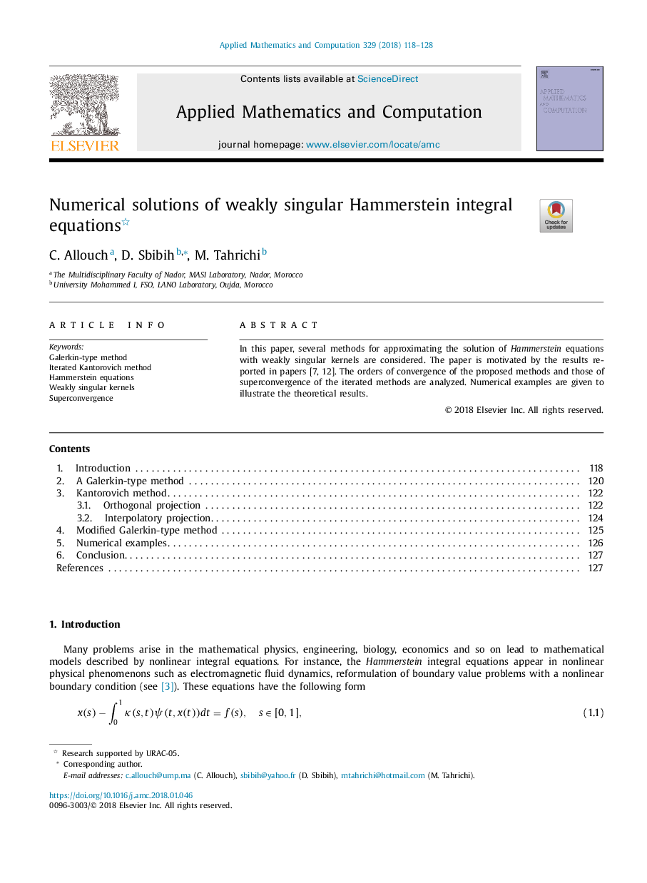 Numerical solutions of weakly singular Hammerstein integral equations