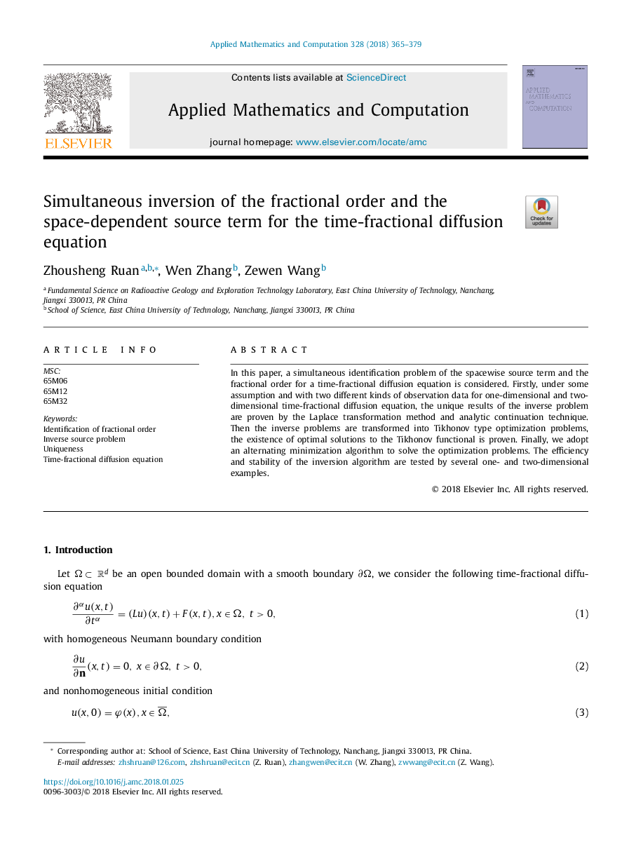 Simultaneous inversion of the fractional order and the space-dependent source term for the time-fractional diffusion equation