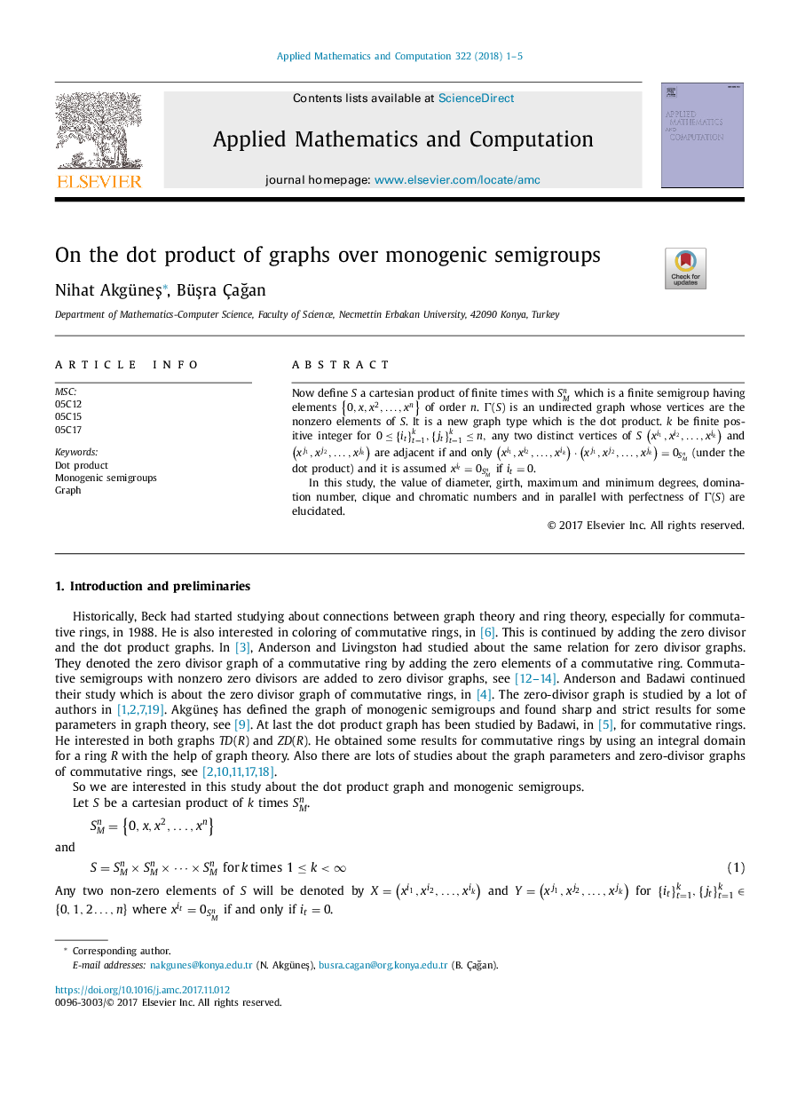 On the dot product of graphs over monogenic semigroups