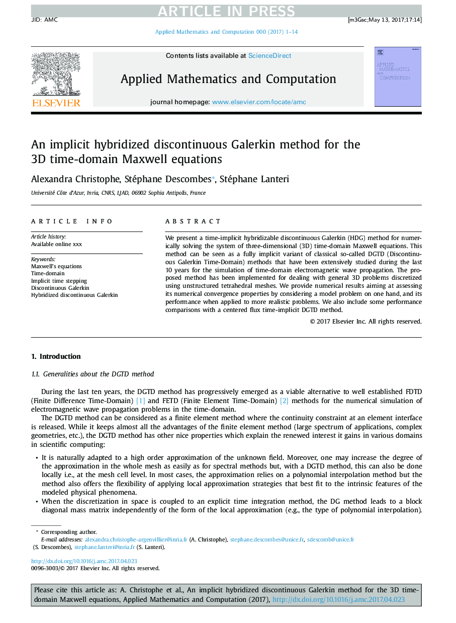 An implicit hybridized discontinuous Galerkin method for the 3D time-domain Maxwell equations