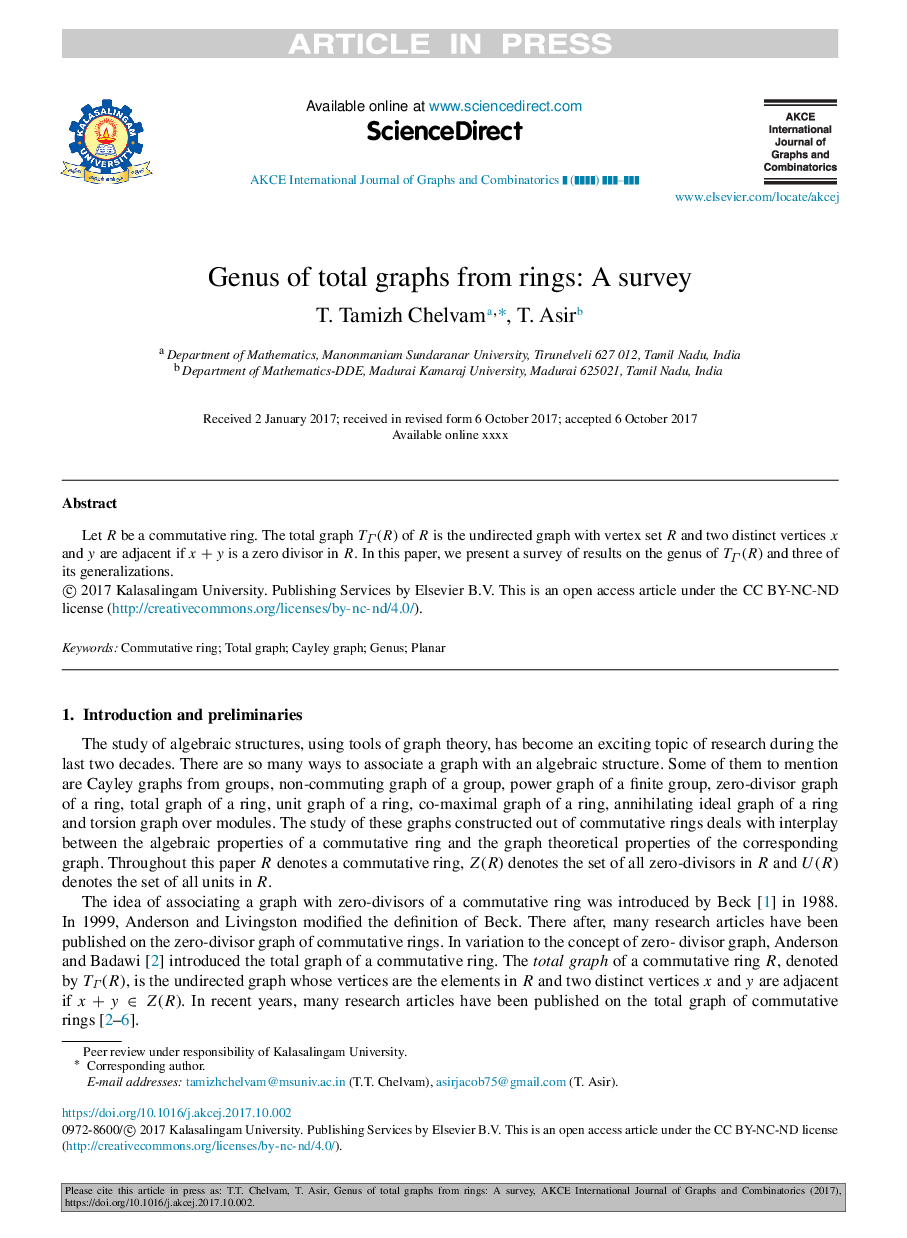 Genus of total graphs from rings: A survey