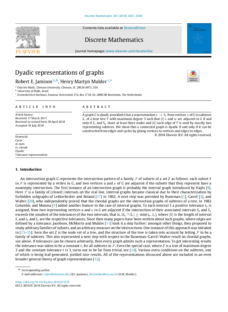 Dyadic representations of graphs