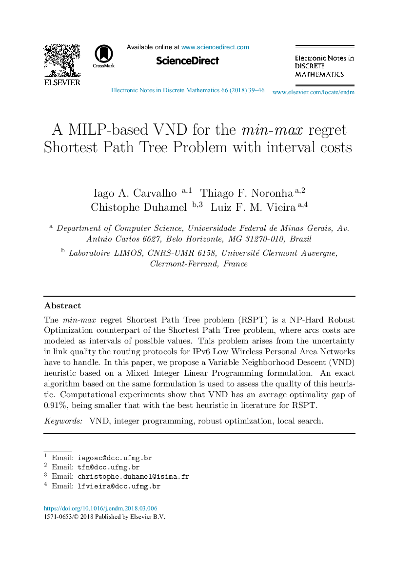 A MILP-based VND for the min-max regret Shortest Path Tree Problem with interval costs